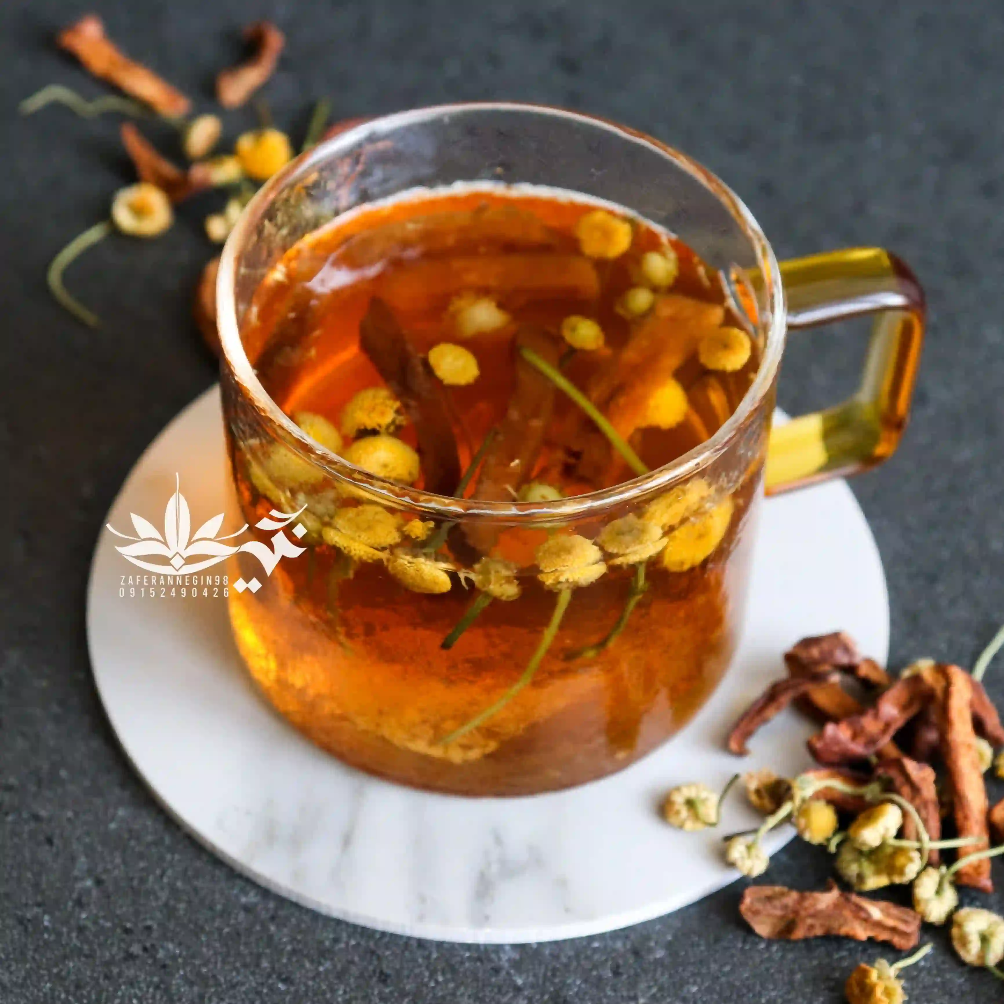 دمنوش سیب و بابونه