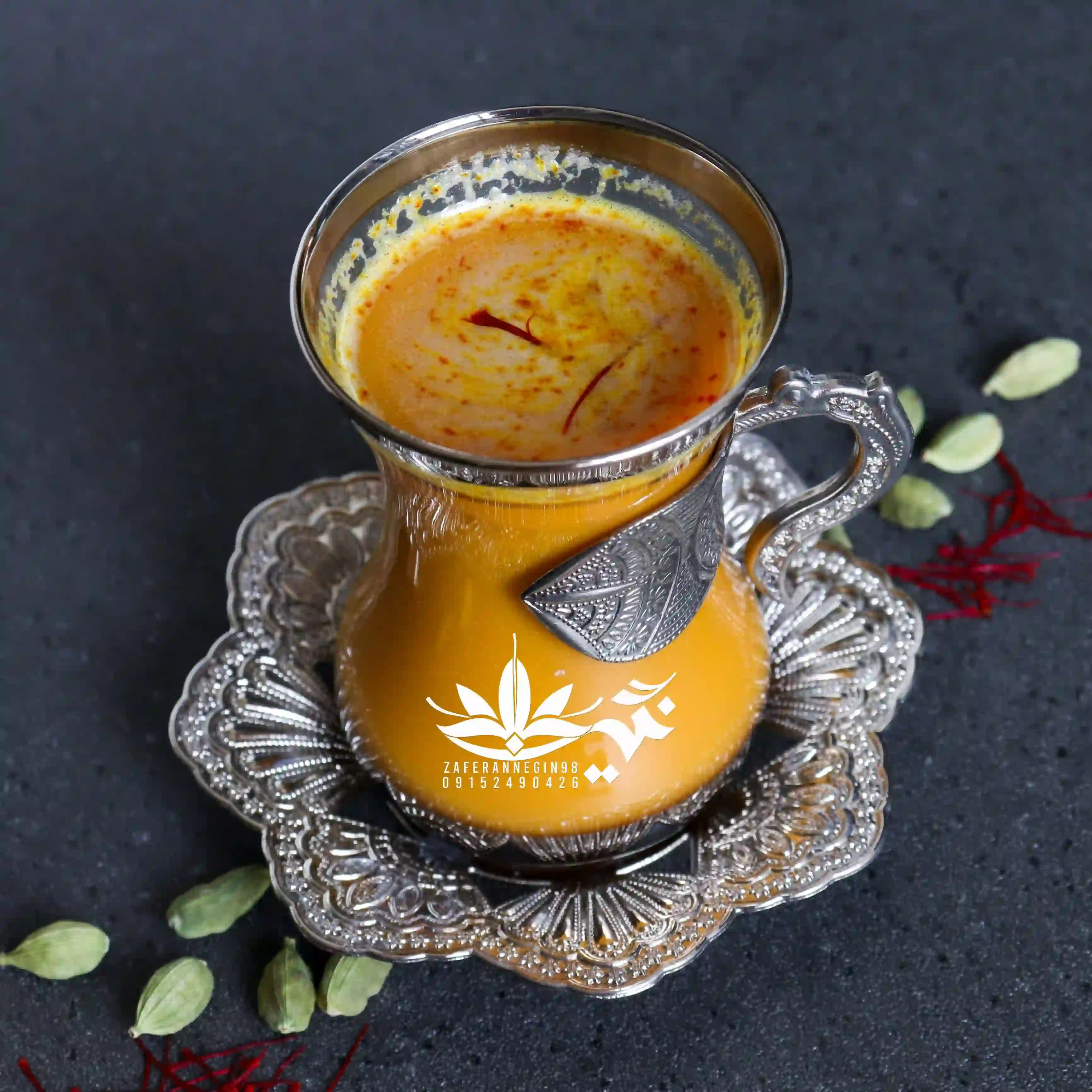 چای کرک هل و زعفران 